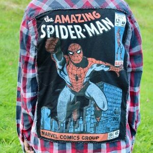 Spiderman Handmade flannel